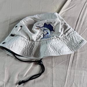 Shade Shack Just Hook Em Collection Boonie Hat Fishing Embroidered Marlin OS